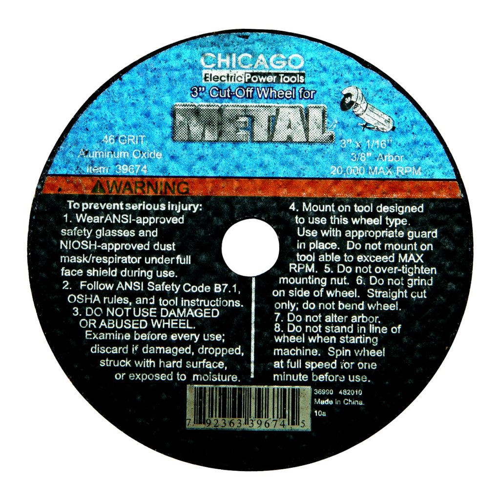 40 Grit Abrasive Metal Cutoff Wheels, 3 Inch (Each)