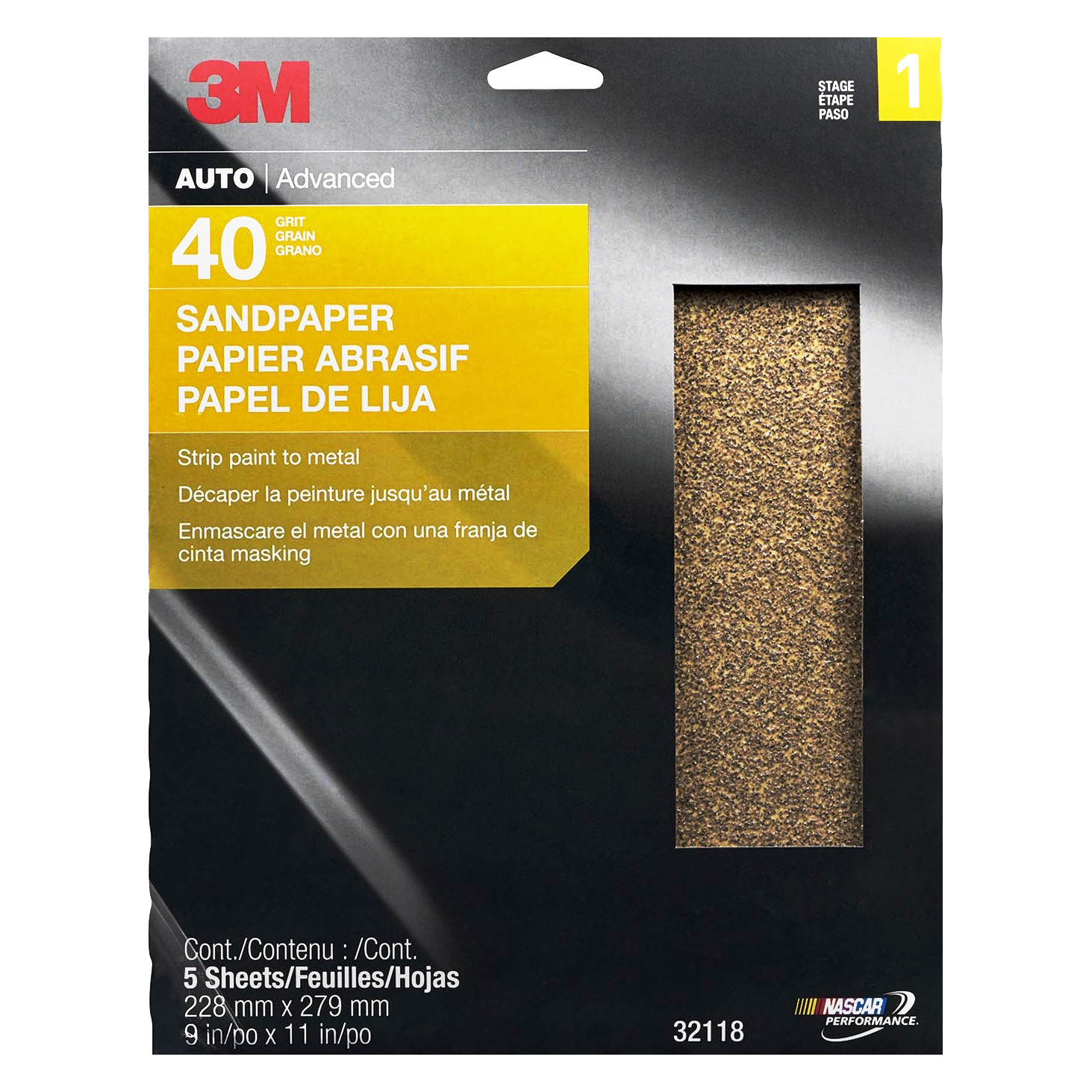 3M Production Sheet 32118 9 in x 11 in 40 Grit 