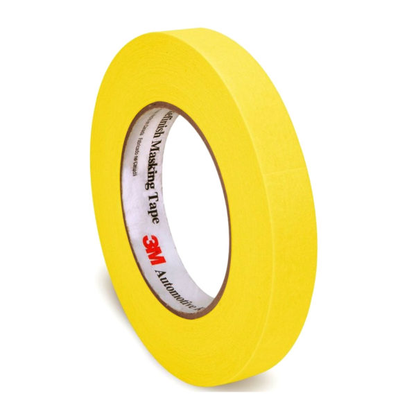 3M™ Automotive Refinish Yellow Masking Tape, 55 meter Length x 18 mm Width (Each)