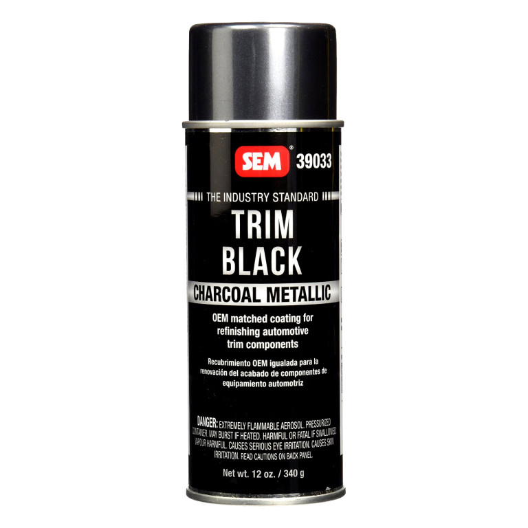SEM Trim Black 49143 Satin Trim Paint, 20 oz Aerosol Can Touch Up Zone