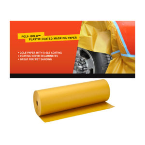 Poly-Gold™ Plastic Coated Masking Paper (12” by 180’ Roll)