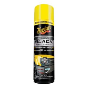 Meguiar's® G16910 Ultimate Black Plastic Restorer, 10 oz Aerosol Can, Clear, Liquid
